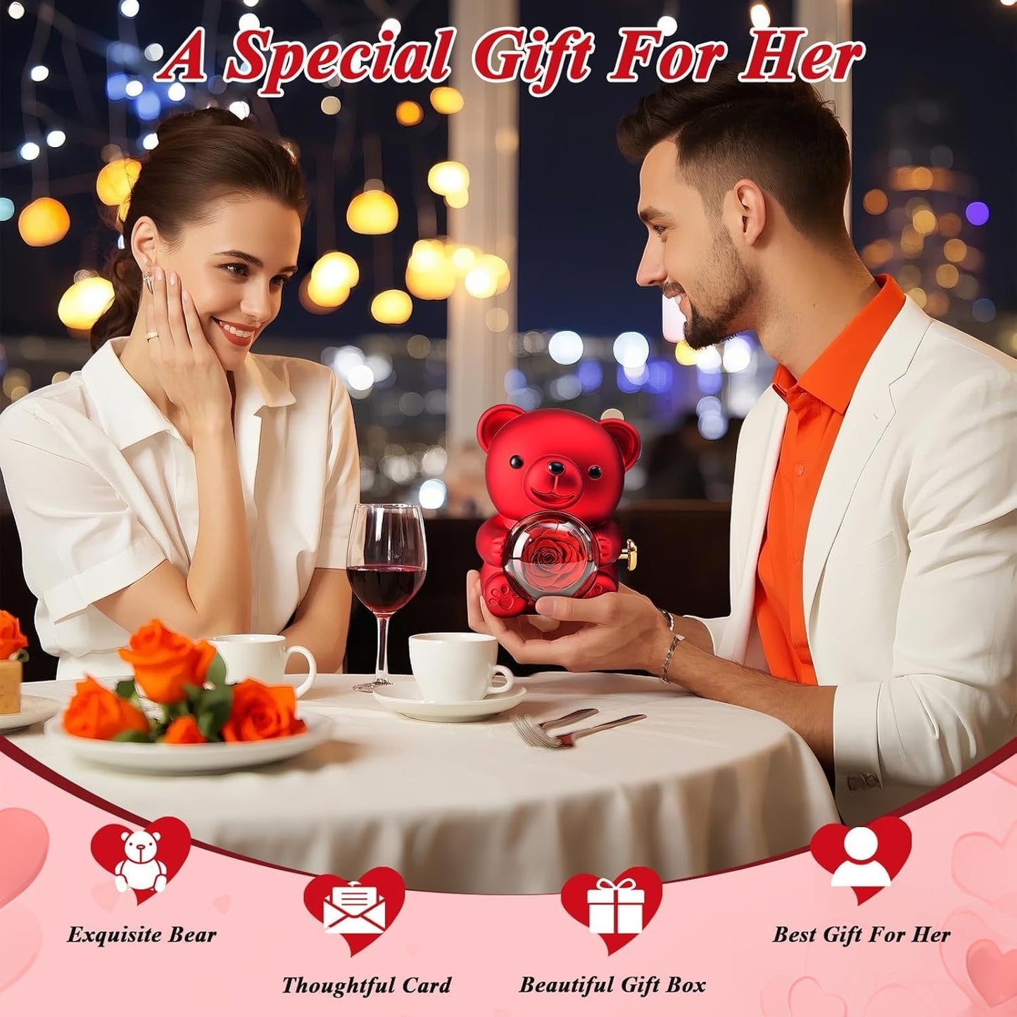 Hugging Bear Ring Boxes Gift