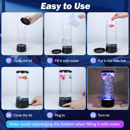 Mini Aqurium Fish Lamp