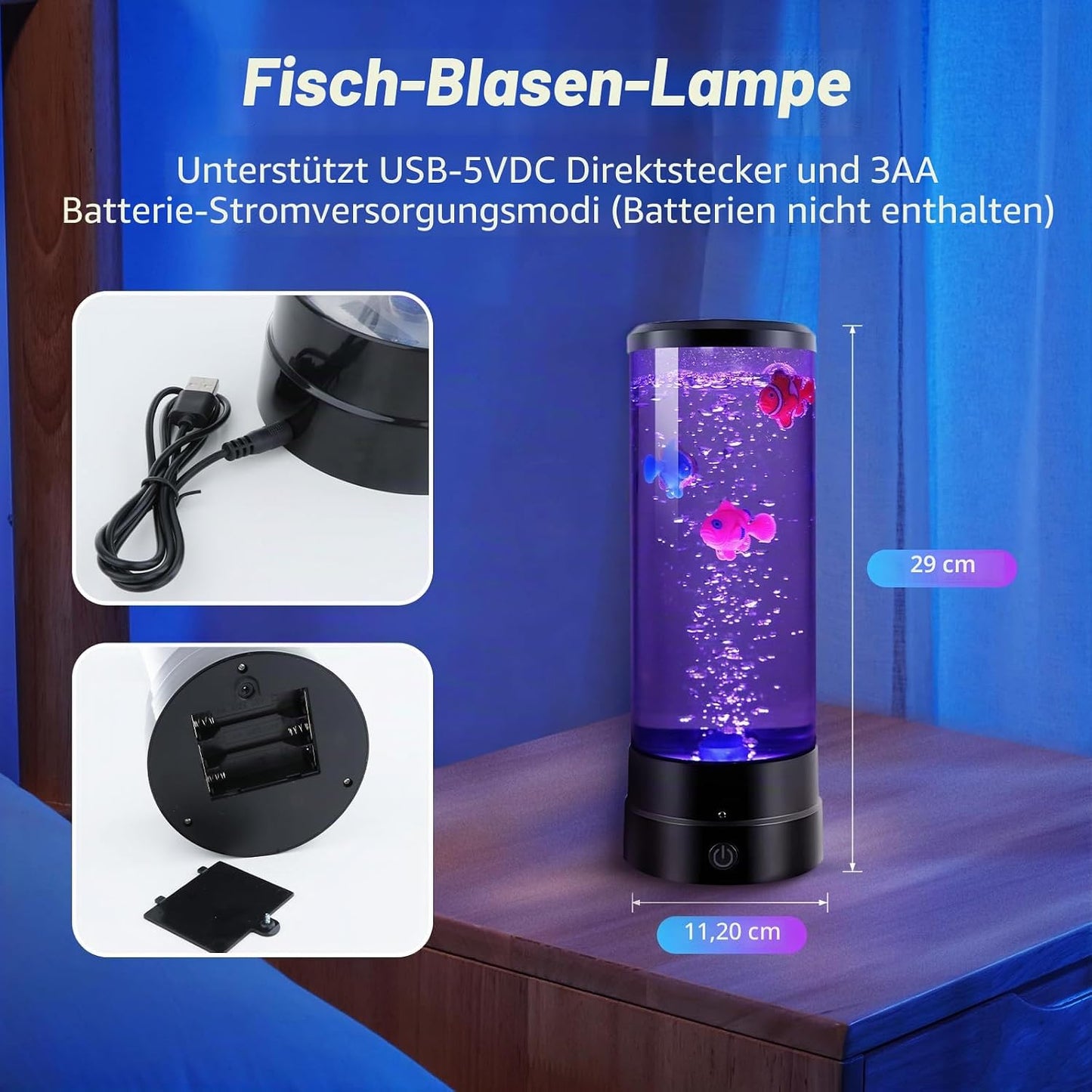 Mini Aqurium Fish Lamp