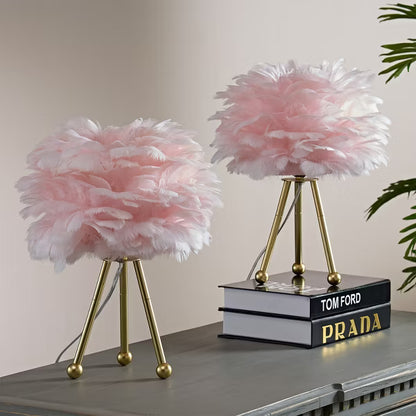 Modern Feather Table Lamp