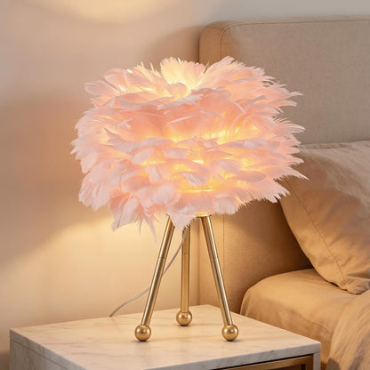 Modern Feather Table Lamp