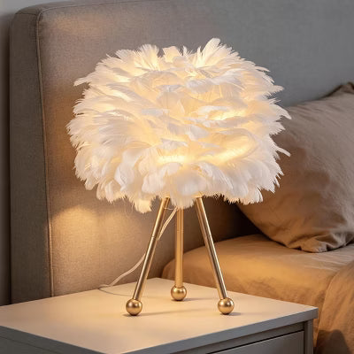 Modern Feather Table Lamp