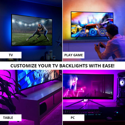 Music sync Rgb Strip for TV Back Back Bluetooth With App Control