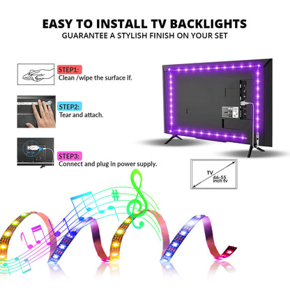 Music sync Rgb Strip for TV Back